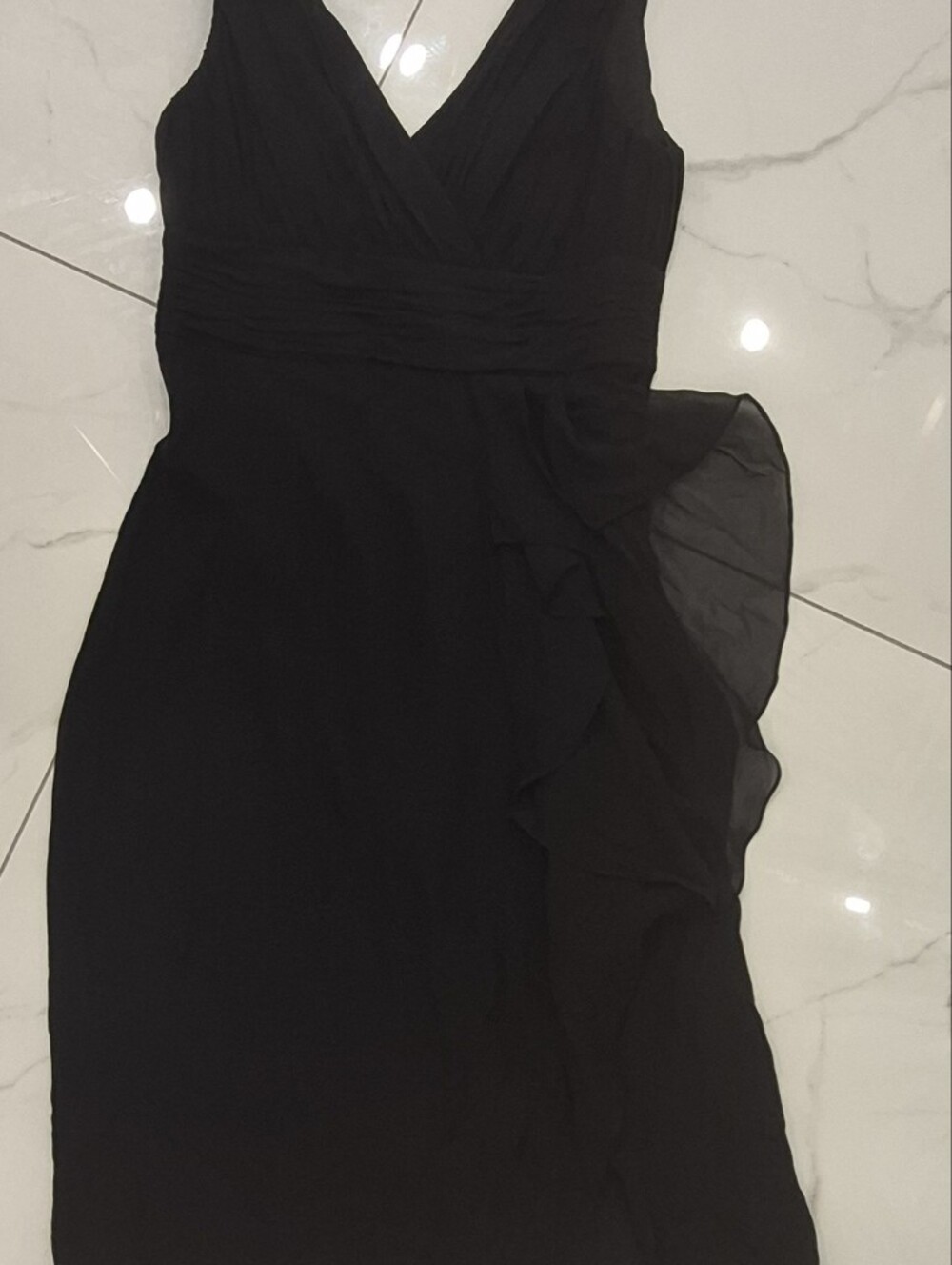 Donna Morgan Black 100% Silk Evening Dress